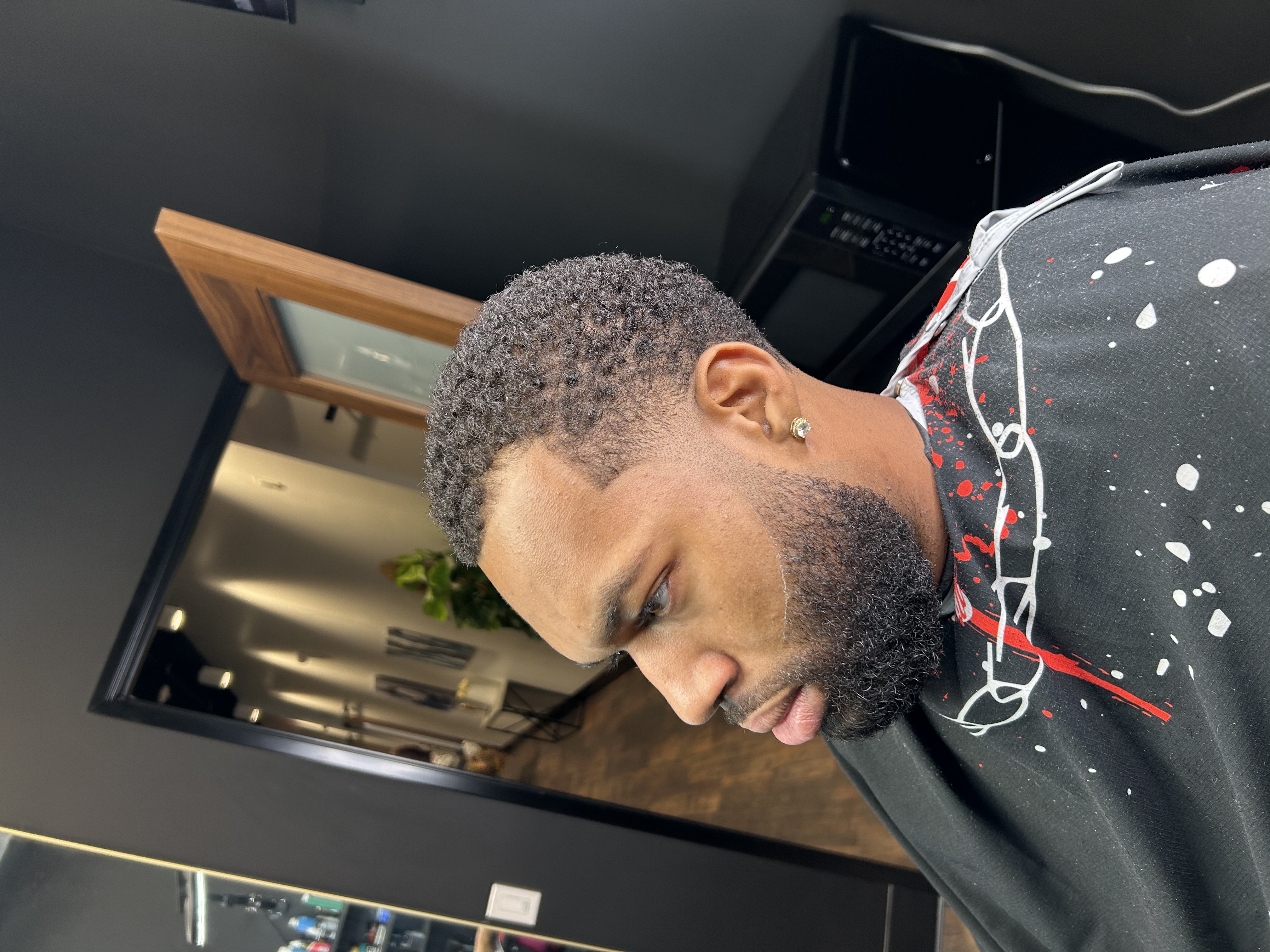 Clean fade with beard shape